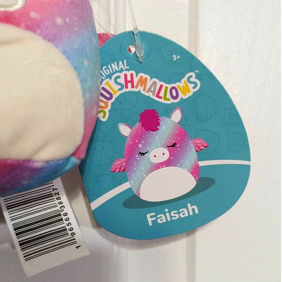 Squishmallow Faisah The Pegasus Tie Dye Stuffed Plush 4-inch Christmas Ornament - Picture 6 of 8